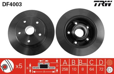 Brake Disc TRW DF4003