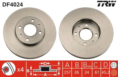 Brake Disc TRW DF4024