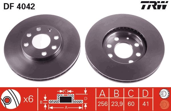 TRW DF4042 Brake Disc