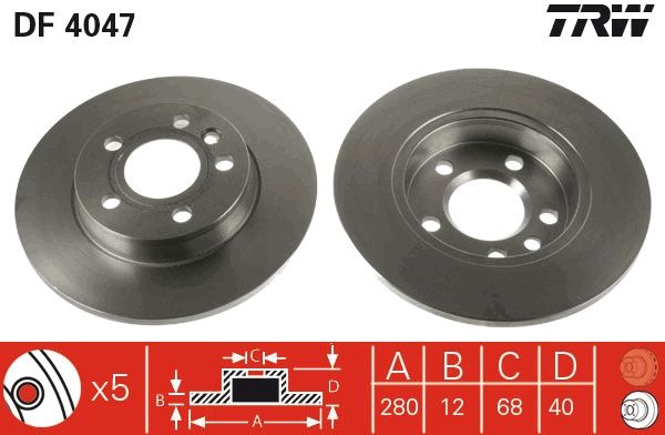 TRW DF4047 Brake Disc