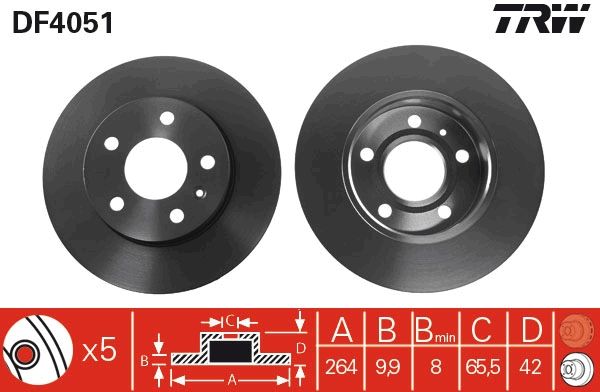 TRW DF4051 Brake Disc