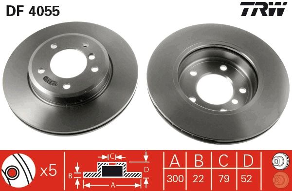 TRW DF4055 Brake Disc