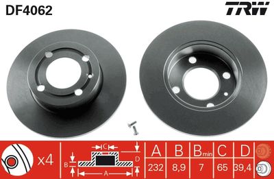 Brake Disc TRW DF4062