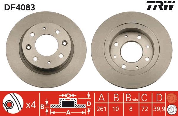 TRW DF4083 Brake Disc