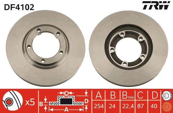 TRW DF4102 Brake Disc
