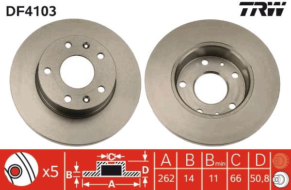 TRW DF4103 Brake Disc