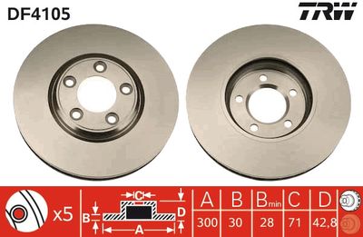 Brake Disc TRW DF4105