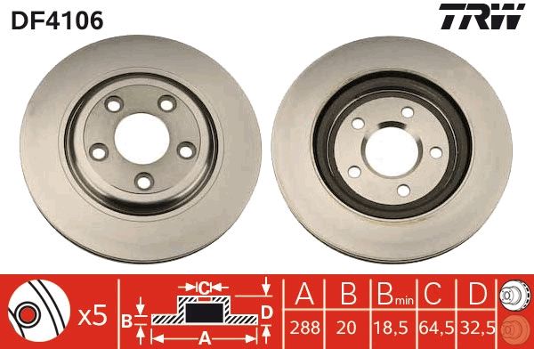 TRW DF4106 Brake Disc