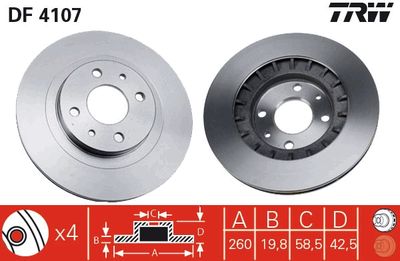 Brake Disc TRW DF4107