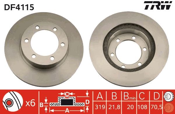 TRW DF4115 Brake Disc