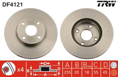 Brake Disc TRW DF4121