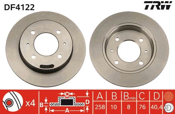 TRW DF4122 Brake Disc