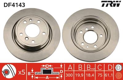 Brake Disc TRW DF4143
