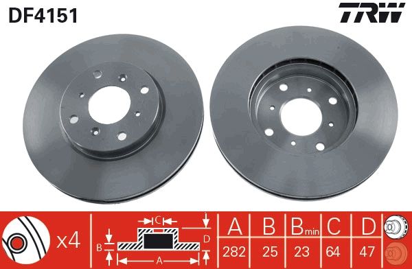 TRW DF4151 Brake Disc