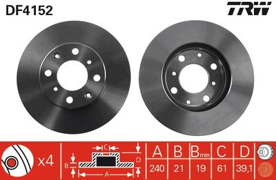 Brake Disc TRW DF4152