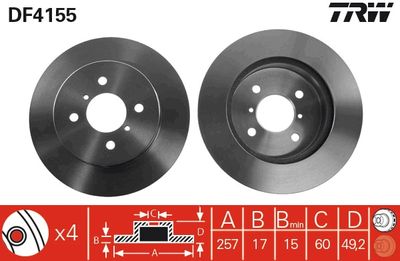 Brake Disc TRW DF4155
