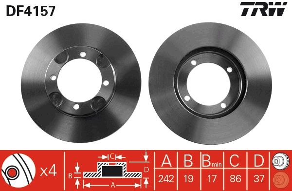 TRW DF4157 Brake Disc