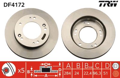 Brake Disc TRW DF4172