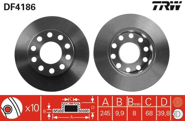 TRW DF4186 Brake Disc