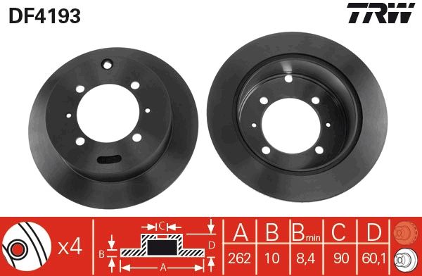 TRW DF4193 Brake Disc