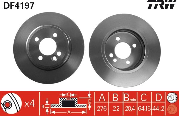 TRW DF4197 Brake Disc