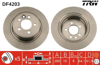 Brake Disc TRW DF4203
