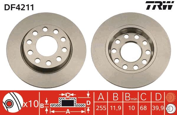 TRW DF4211 Brake Disc