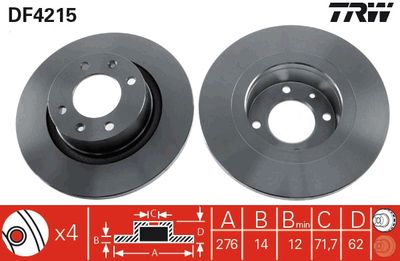 Brake Disc TRW DF4215