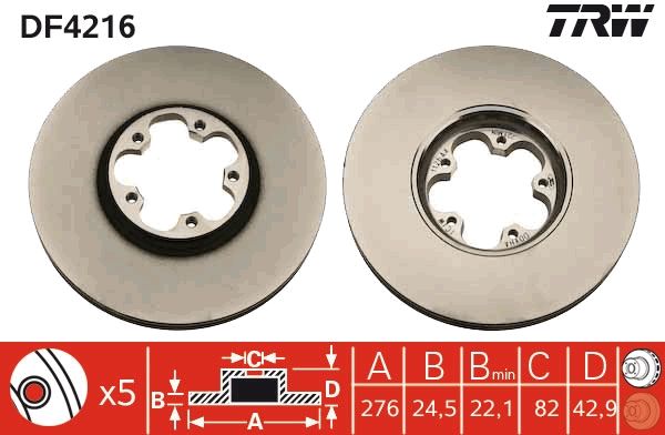 TRW DF4216 Brake Disc
