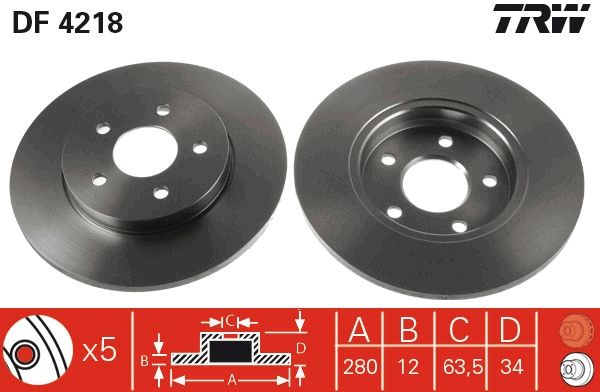 TRW DF4218 Brake Disc