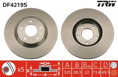 Brake Disc TRW DF4219S