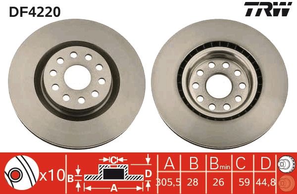 TRW DF4220 Brake Disc