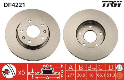 Brake Disc TRW DF4221