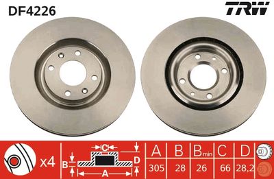 Brake Disc TRW DF4226