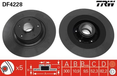 Brake Disc TRW DF4228