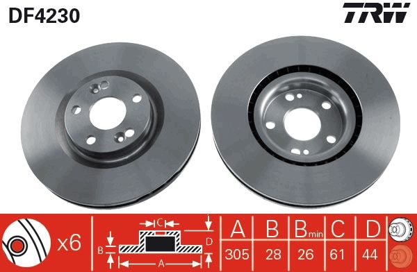 TRW DF4230 Brake Disc
