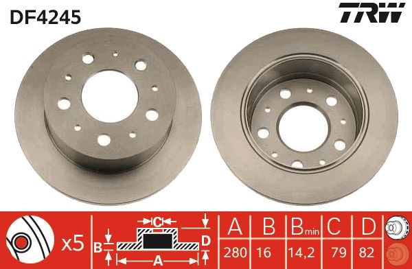 TRW DF4245 Brake Disc