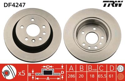 Brake Disc TRW DF4247