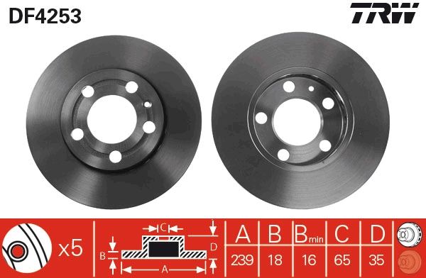 TRW DF4253 Brake Disc