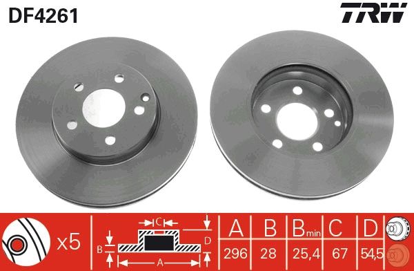 TRW DF4261 Brake Disc
