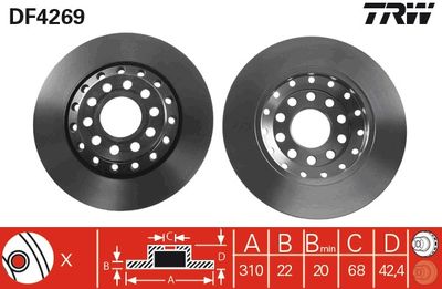 Brake Disc TRW DF4269