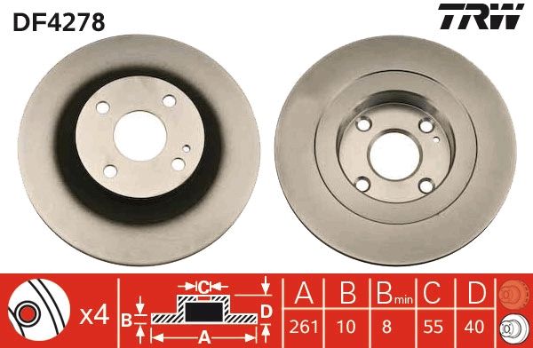 TRW DF4278 Brake Disc
