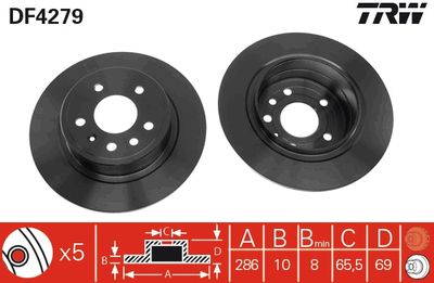 Brake Disc TRW DF4279