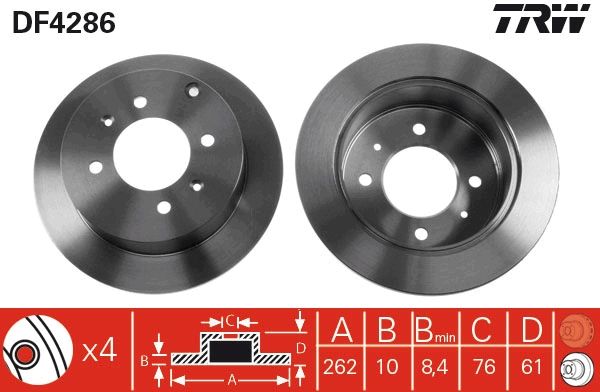 TRW DF4286 Brake Disc
