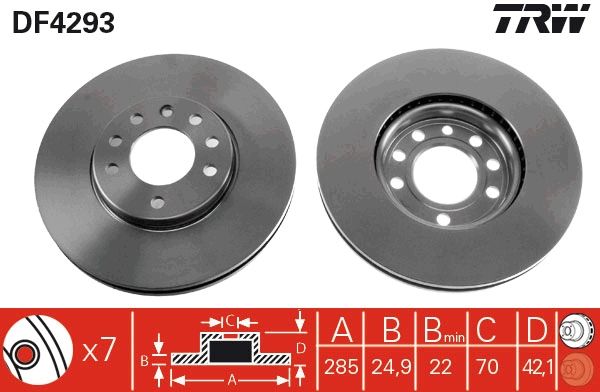 TRW DF4293 Brake Disc