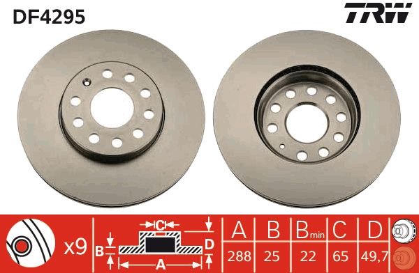 TRW DF4295 Brake Disc