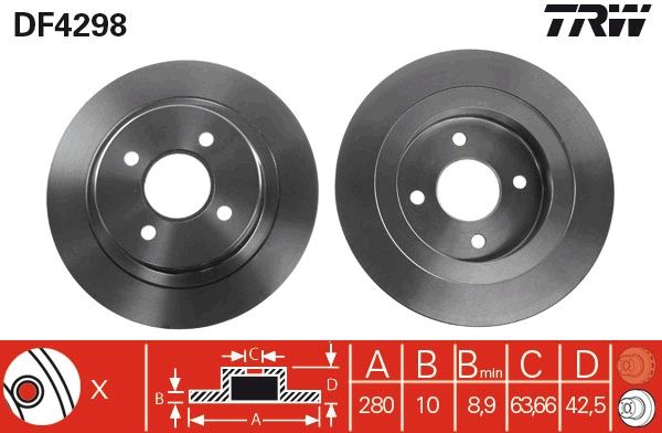 TRW DF4298 Brake Disc
