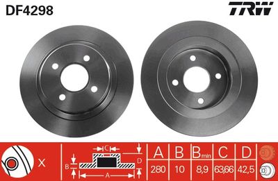 Brake Disc TRW DF4298