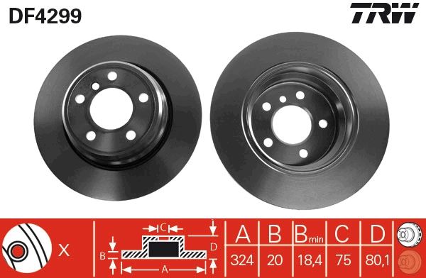 TRW DF4299 Brake Disc