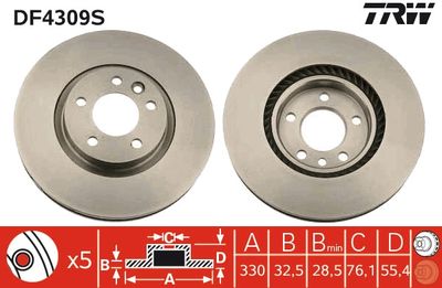 Brake Disc TRW DF4309S
